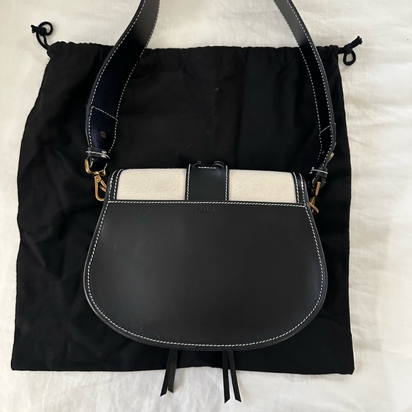 ba&sh Leather Linen Teddy Crossbody Bag - Picture 11 of 13